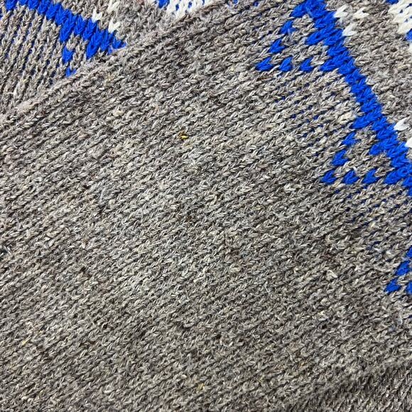 Vintage Nordic Fair Isle Pattern Ski Holiday Crewneck Sweater Geometric Knit L - Picture 4 of 9